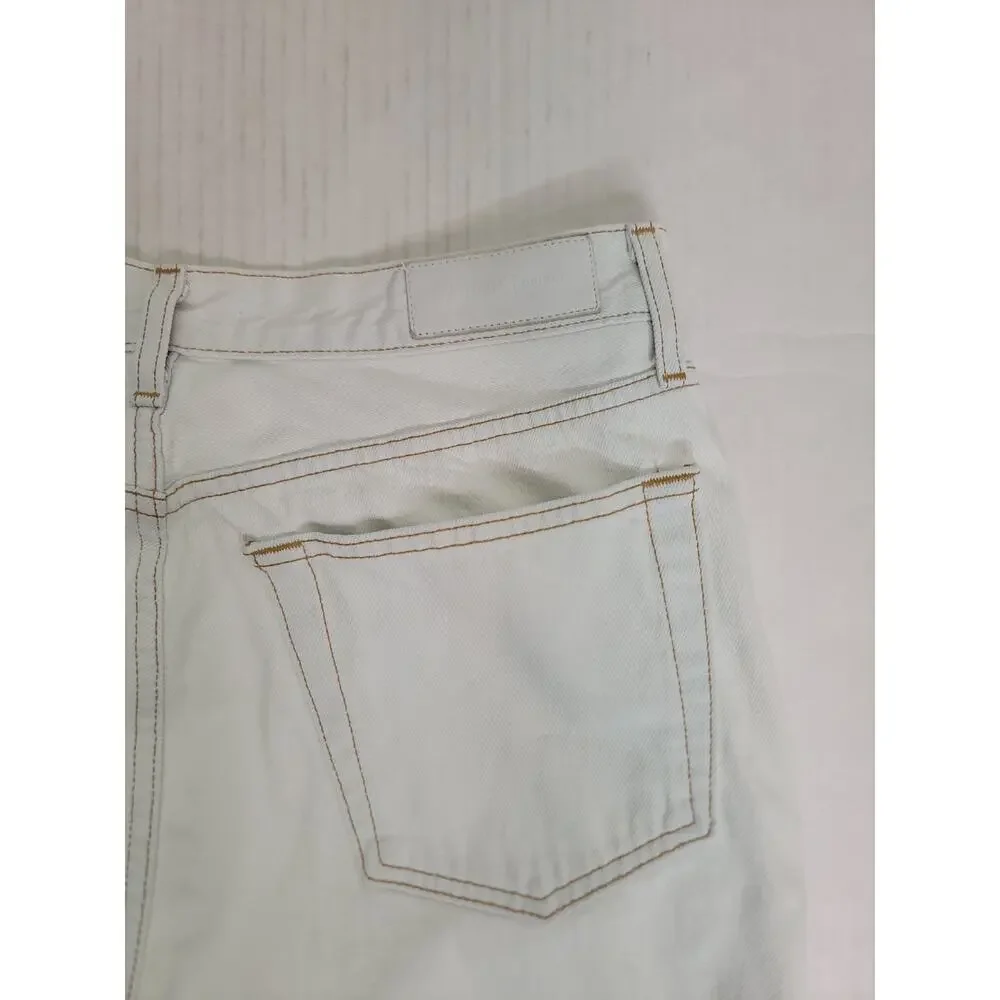 Re/Done X Originals The Long Denim Shorts SZ 29 Cotton Distressed Light Jorts